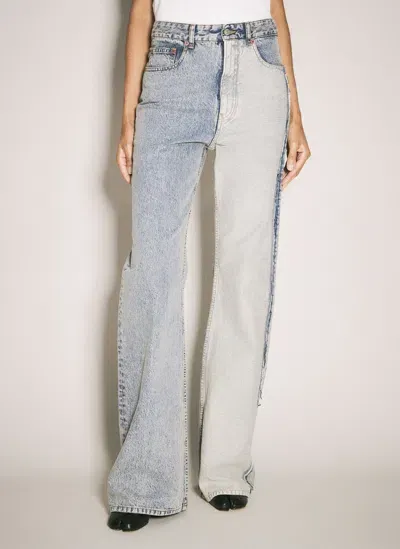 Mm6 Maison Margiela Inside-out Jeans In Blue