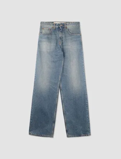 Mm6 Maison Margiela High-rise Straight-leg Jeans In Blue