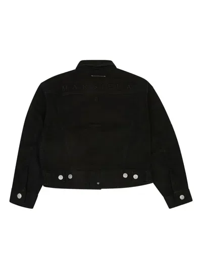 Mm6 Maison Margiela Kids Giacca Denim In Nero