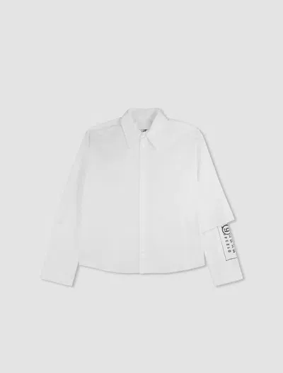 Mm6 Maison Margiela Long Sleeved Shirt In White