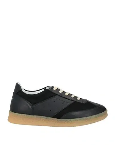 Mm6 Maison Margiela Man Sneakers Black Size 9 Leather