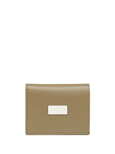 Mm6 Maison Margiela Numbers-motif Leather Wallet In Green