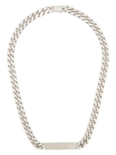 Mm6 Maison Margiela Numbers-plaque Chain Necklace In 952