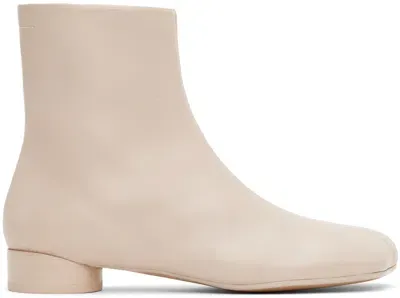 Mm6 Maison Margiela Pink Anatomic Ankle Boots In T2084 Shifting Sand