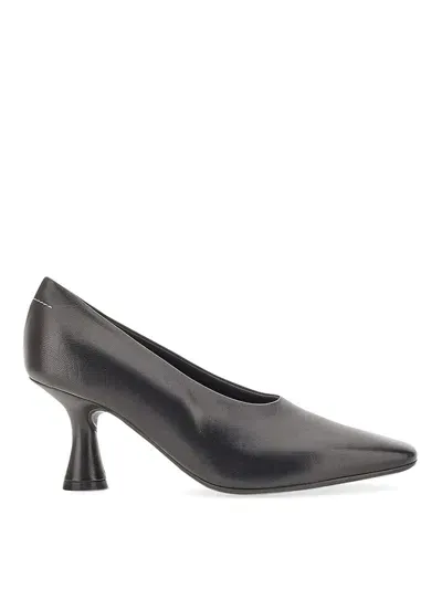 Mm6 Maison Margiela Pump In Leather In Black