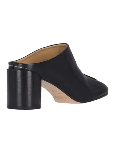 Mm6 Maison Margiela Stitch-out Mules In Black