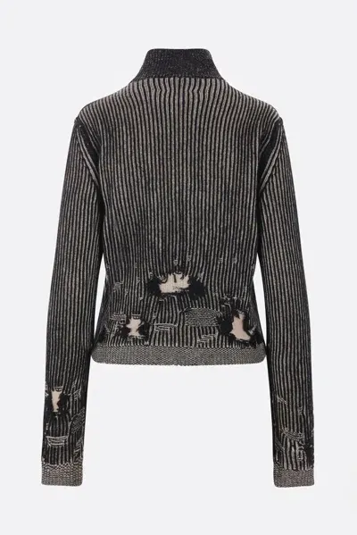 Mm6 Maison Margiela Sweaters In Black+beige