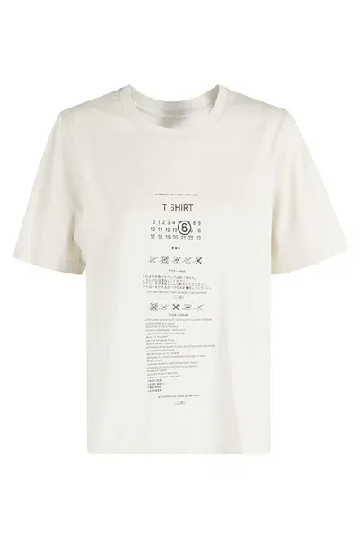 Mm6 Maison Margiela T Shirt In Beige