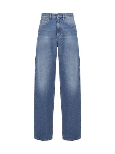 Mm6 Maison Margiela Wide-leg Denim Jeans In Clear Blue