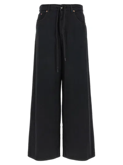 Mm6 Maison Margiela Wide Leg Jeans In Black