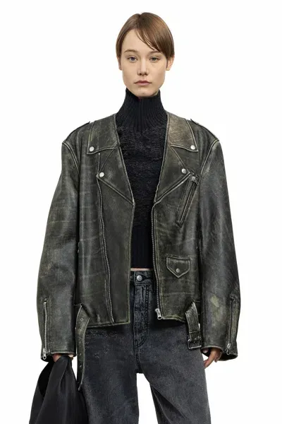 Mm6 Maison Margiela Woman Black Jackets