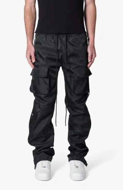 Mnml Side Snap Nylon Cargo Pants In Black