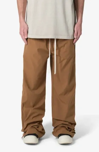 Mnml Side Snap Nylon Pants In Brown