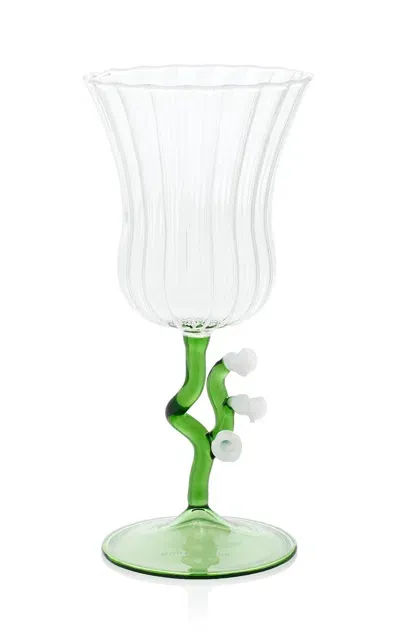 Moda Domus Lily Of The Valley Water Glass In Green