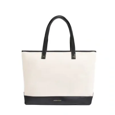 Modern Picnic The Tote In Black Canvas