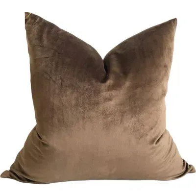 Modish Decor Pillows Mocha Velvet Pillow Cover