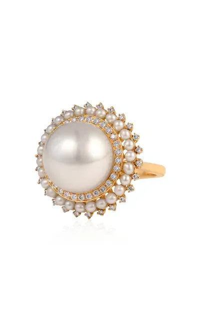 Moksh 18k Yellow Gold And Pearl Kyoto Ring