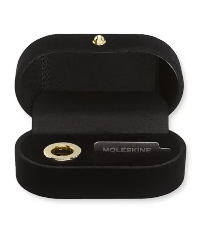 Moleskine Gold-plated O Notebook Charm In Black