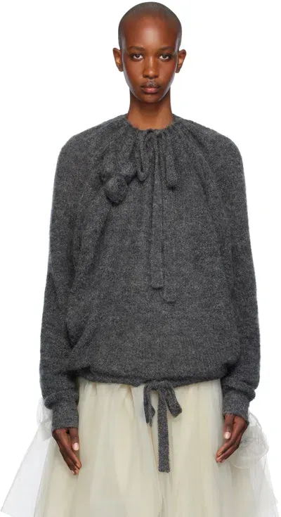 Molly Goddard Gray Aggie Sweater In Grey