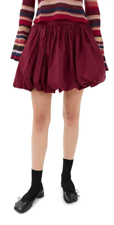 Molly Goddard Wilder Skirt Burgundy