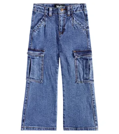 Molo Kids' Addy Straight-leg Jeans In Blue