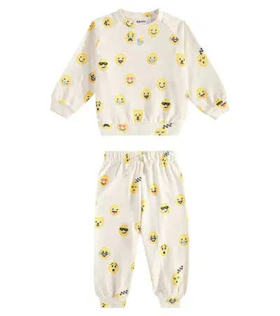 Molo Baby Simeon Jersey Sweatshirt And Sweatpants Set In Multicoloured