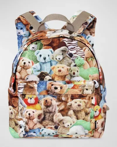 Molo Kid's Stuffed Animal-print Backpack In Teddy Friends