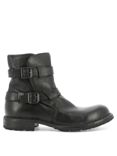 Moma Buckle-fastening Calf Leather Boots In Black