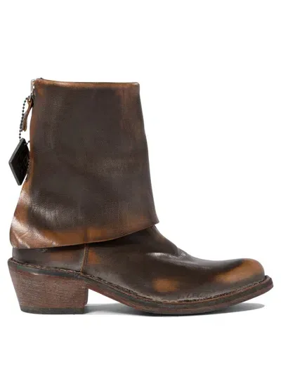 Moma Dallas Ankle Boots Brown