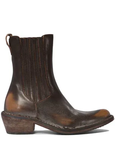 Moma Dallas Ankle Boots Brown