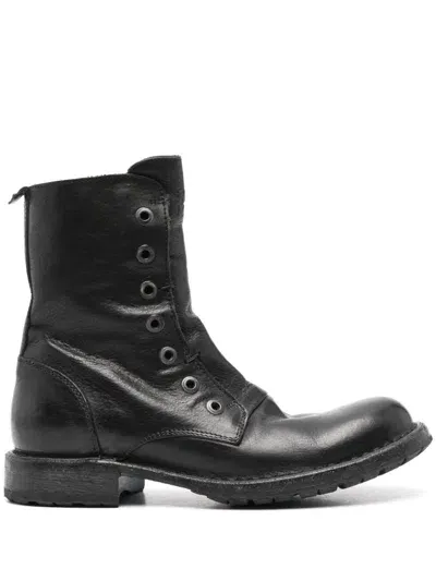 Moma Tronchetto Laceless Ankle Boots In Black