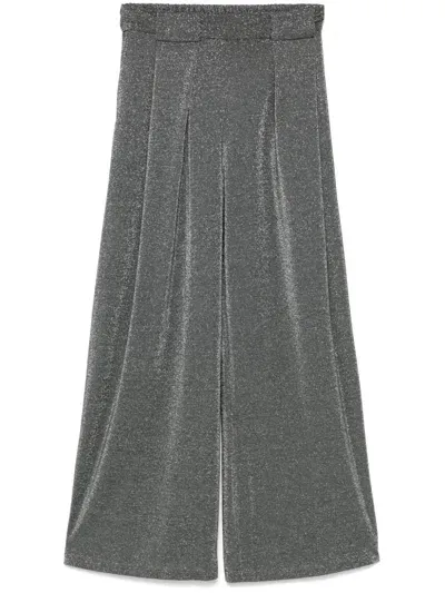 Momoní Aspen Wide-leg Trousers In Silver