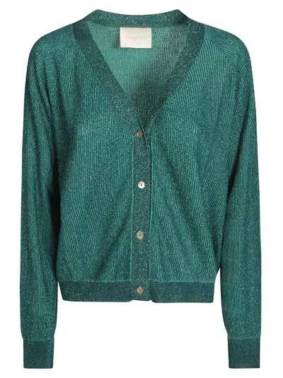 Momoní Momoni Cressida Cardigan Lurex In Green