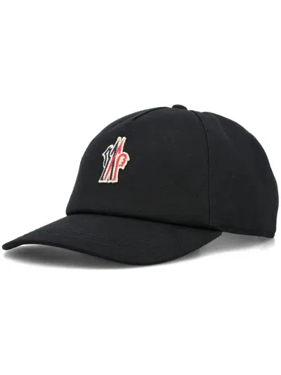 Moncler Baseball Cap In Black