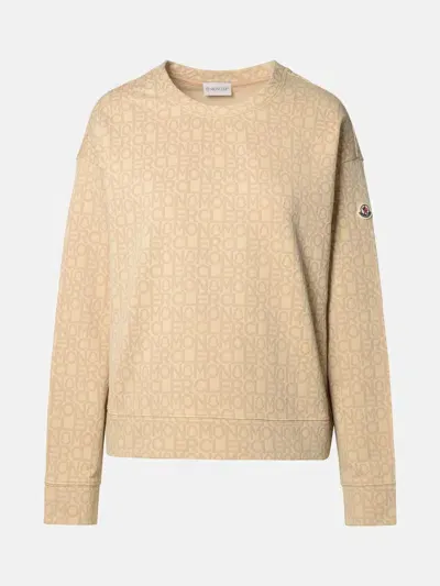 Moncler Beige Cotton Blend Sweatshirt