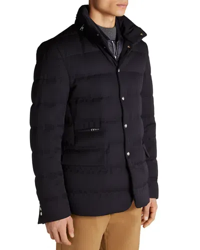 Moncler Bess Wool Down Jacket In Navy