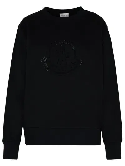 Moncler Black Cotton Sweatshirt