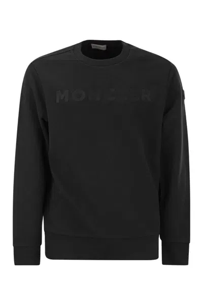 Moncler Sweatshirt With Logo In Black