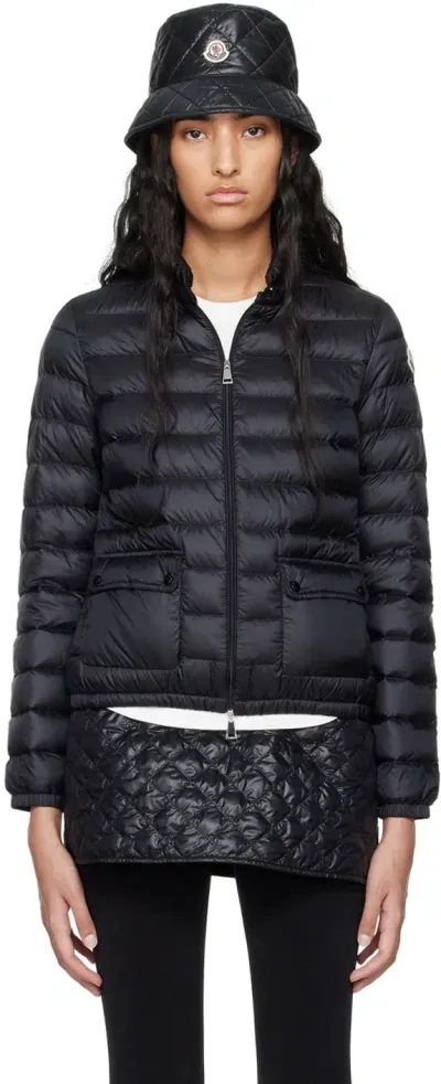 Moncler Black Lans Down Jacket In 999 Black