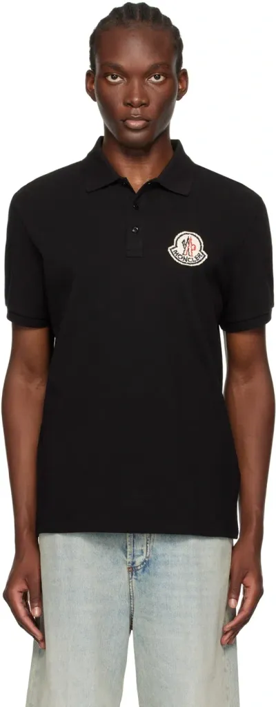 Moncler Classic Logo Blue Polo Shirt