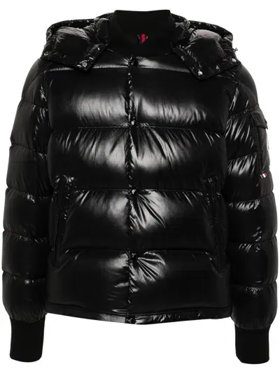 Moncler Black Maya Hooded Quilted Jacket