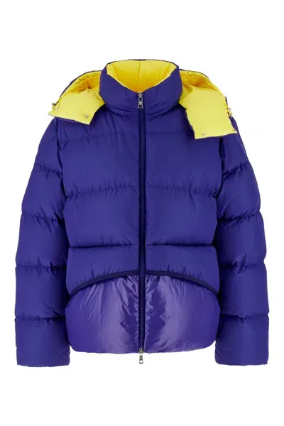 Moncler Blue Nylon Blend Achill Down Jacket In 631