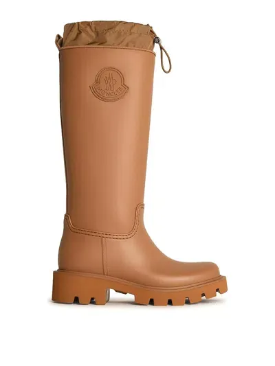 Moncler Kickstream Brown Leather Blend Boots