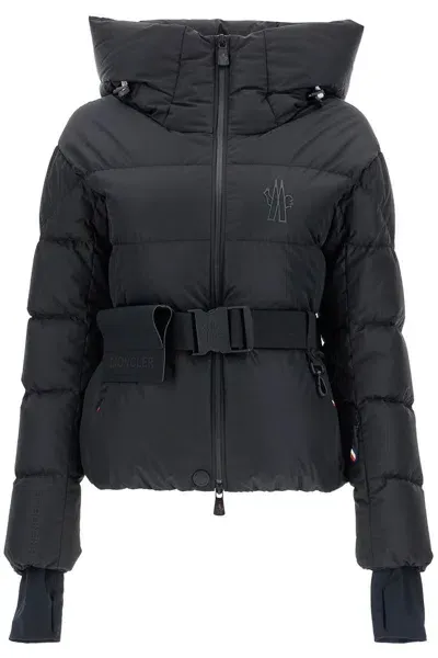 Moncler Bouquetin Hooded Puffer Jacket In Black