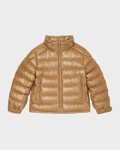 Moncler Kids' Boy's Jen's Jacket Puffer Jacket In Beige