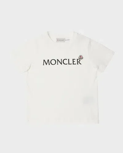 Moncler Kids' Boy's Logo T-shirt W/ Patch In White