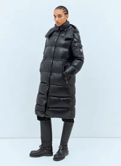 Moncler Cavettaz Long Down Coat In Black