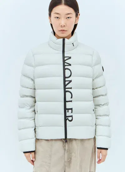 Moncler Cerces Short Down Jacket In Gray