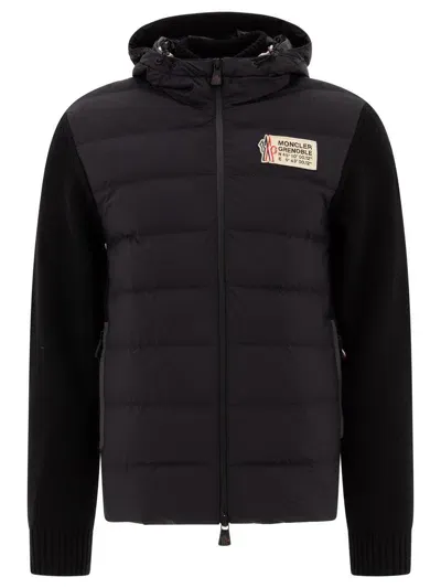 Moncler Grenoble Padded Hooded Jacket In Black