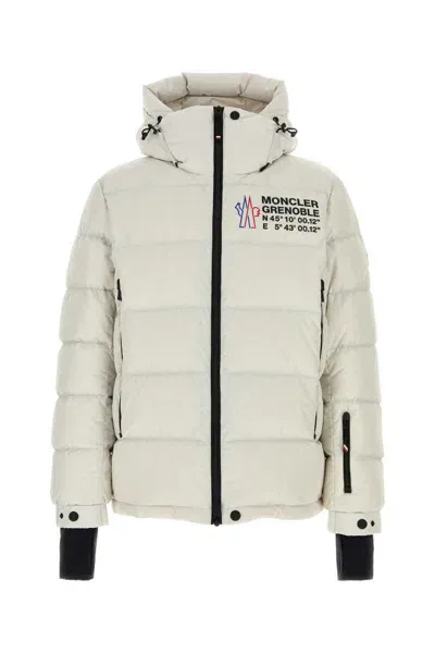 Moncler Chalk Nylon Isorno Down Jacket In White